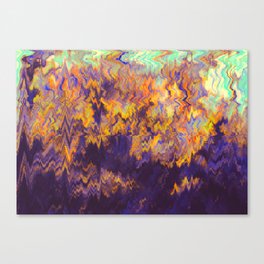 Distorted Orange Brown Abstract Canvas Print
