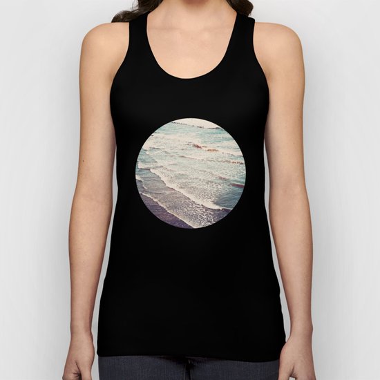 Ocean Waves Retro Unisex Tank Top