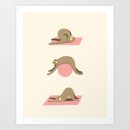 Sloth pilates Art Print