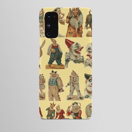 Vintage Clowns on Yellow Android Case