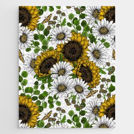 Sunflowers and daisies, summer garden 3 Jigsaw Puzzle