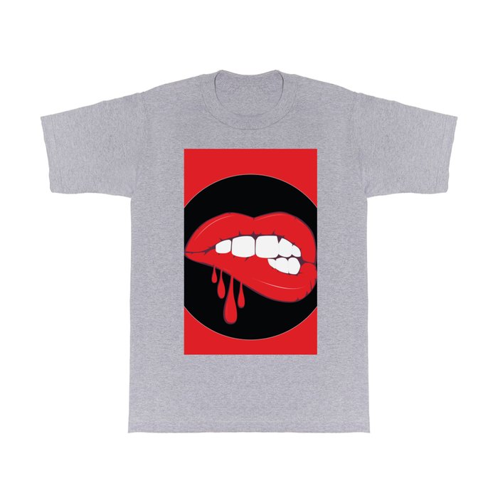 Red Lip Drip T Shirt