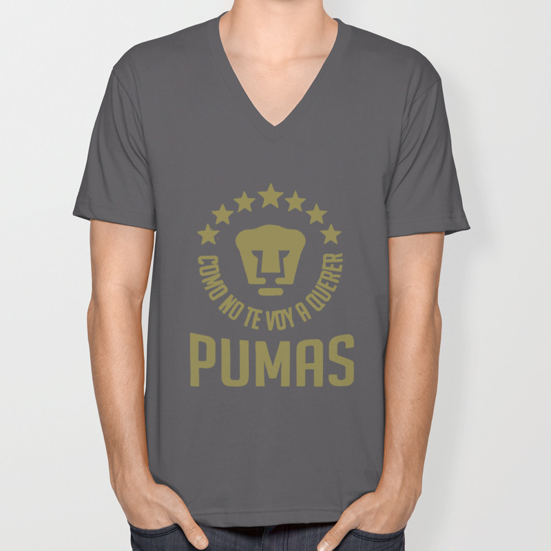 Pumas Unam Mexico Camiseta Jersey Futbol Soccer Universidad Liga Mx Mexico T Shirts Unisex V Neck By Marquittaboggess