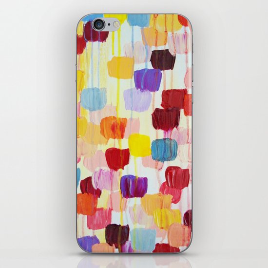 DOTTY - Stunning Bright Bold Rainbow Colorful Square Polka Dots Lovely Original Abstract Painting iPhone & iPod Skin