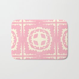 sayulita, pink Bath Mat | Pattern, Blush, Boho, Textile, Mexico, Modern, Pink, Folkart, Curated, Bohemian 