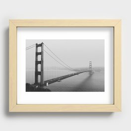 Fog Floats Over the Golden Gate Bridge - San Francisco Recessed Framed Print