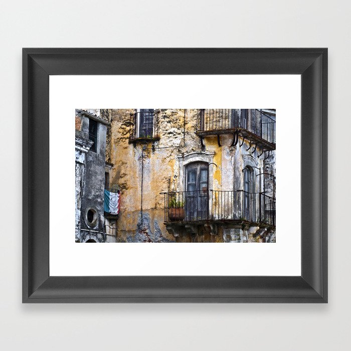 Urban Sicilian Facade Framed Art Print