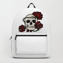 Skull & Roses Backpack | Tattto, Tattostyle, Pop Art, Rock, Tattoart, Rockfashion, Rockstyle, Gothic, Tattoprint, Vector 