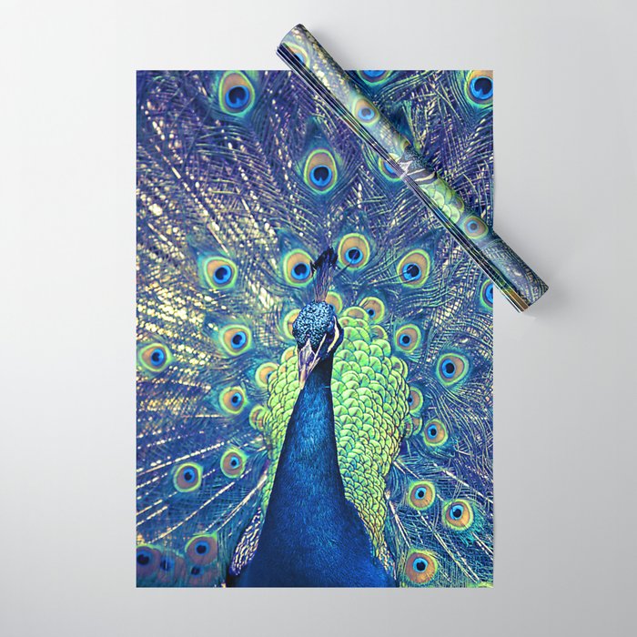 Peacock on sale wrapping paper