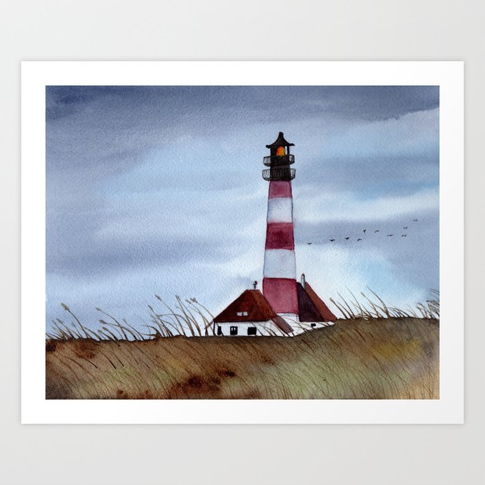 Westerheversand Lighthouse Art Print