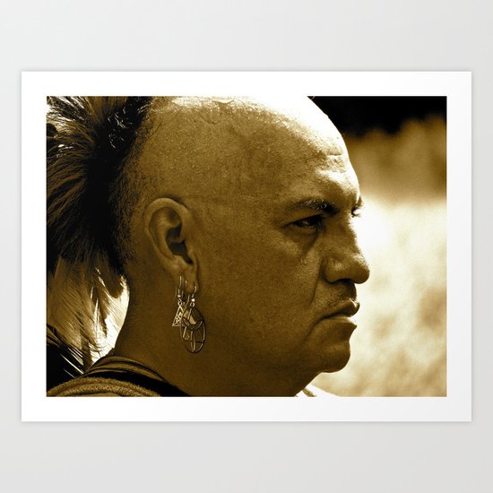 A Warrior's Stare Art Print