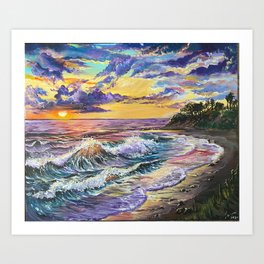 Sunset at Isla Vista Art Print