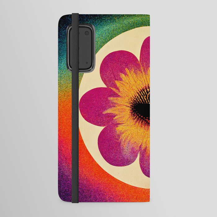 70s daisy flower  Android Wallet Case