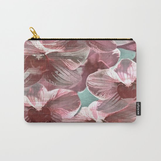 Vintage Pink Orchids Carry-All Pouch