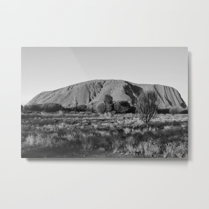 Black and White Uluru - Australia Metal Print