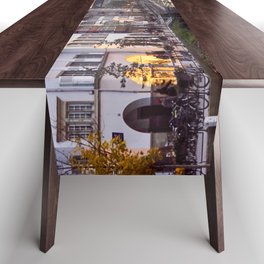 France Photography - River Through City In France Table Runner