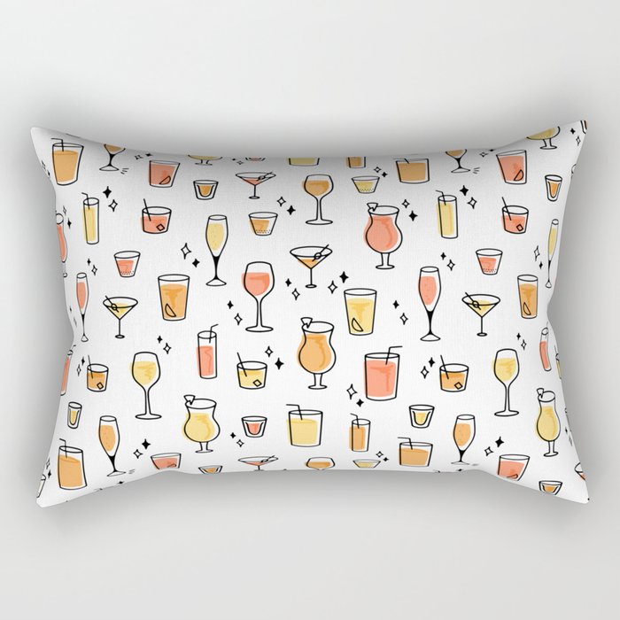 Cheers! | Cocktail Pattern | Mai Tai | Rectangular Pillow