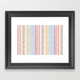 Pastel Stripes Framed Art Print