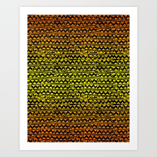 mosaic stripes Art Print