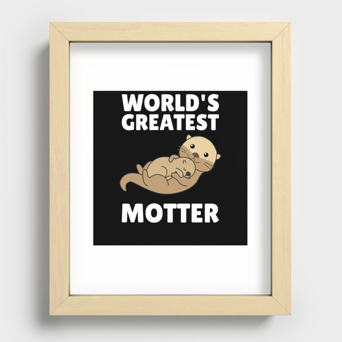 Best Motter Otter Game For Mama Sweet Animals Recessed Framed Print