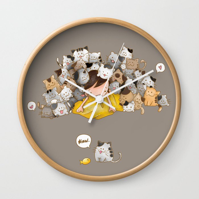 Cat Woman Wall Clock