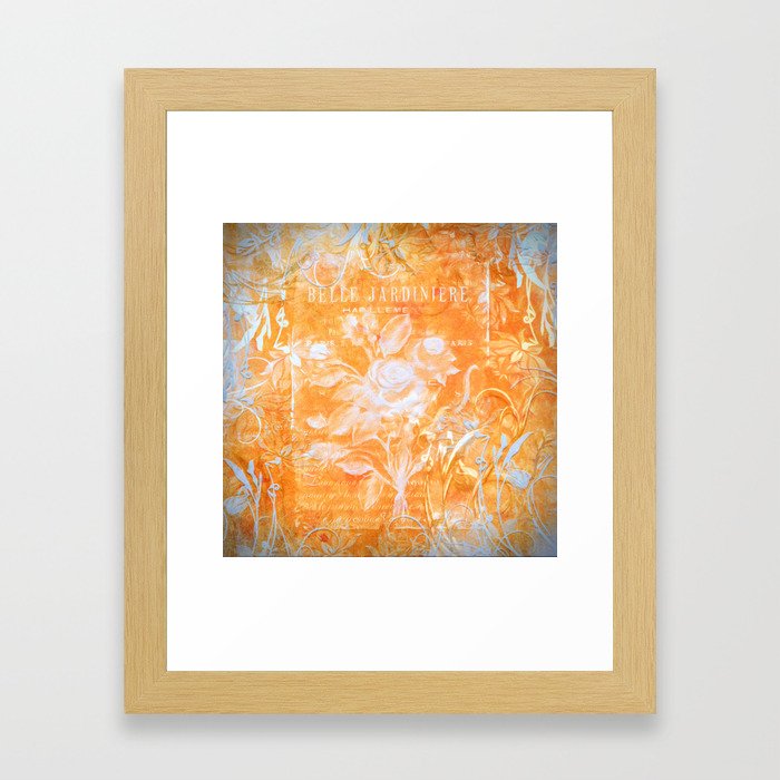 French Twist Orange Framed Art Print