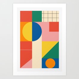 Minimal Geometric Shape Abstract 1/6 Art Print
