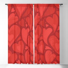 Hearts - Textured Blackout Curtain