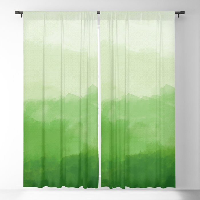Painted Dream mist over green forest hills Blackout Curtain