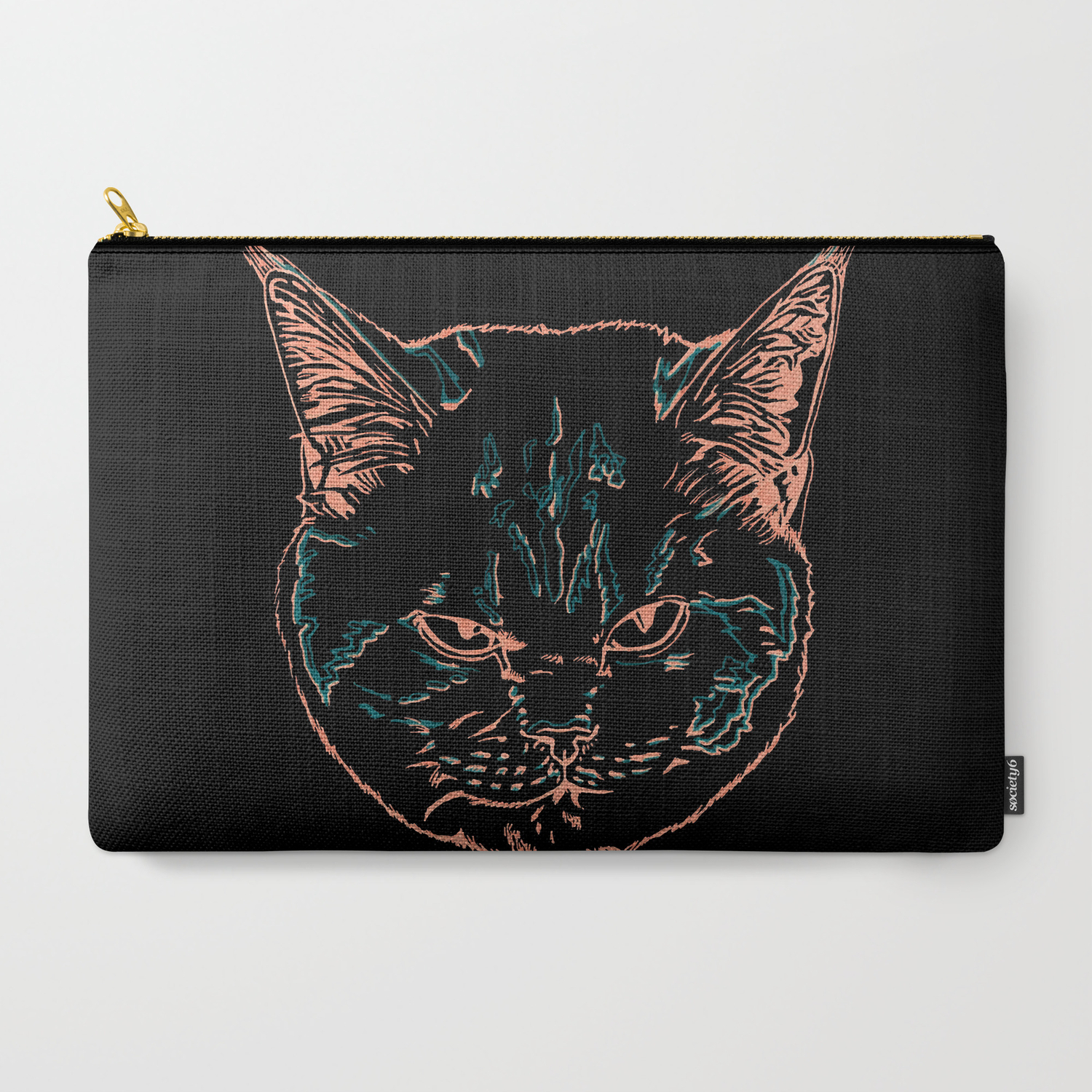 Scottish Fold British Shorthair Mix Carry All Pouch By Raliz