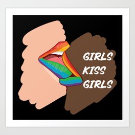 LGBT Pride Rainbow Girls Kiss Girls Mouth Lips Art Print | Mouth, Graphicdesign, Lips, Lgbt, Pridesupportmonth, Lesbian, Rainbow, Bisexual, Pride, Transgender 