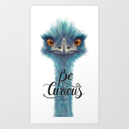 Teal Emu Art Print