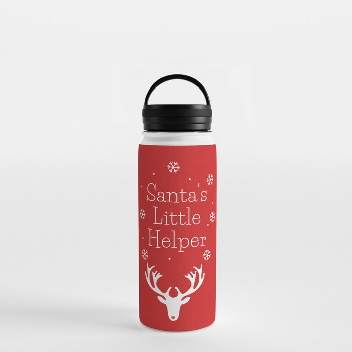 Holiday Season, Merry Christmas, Santa Little Helper Water Bottle