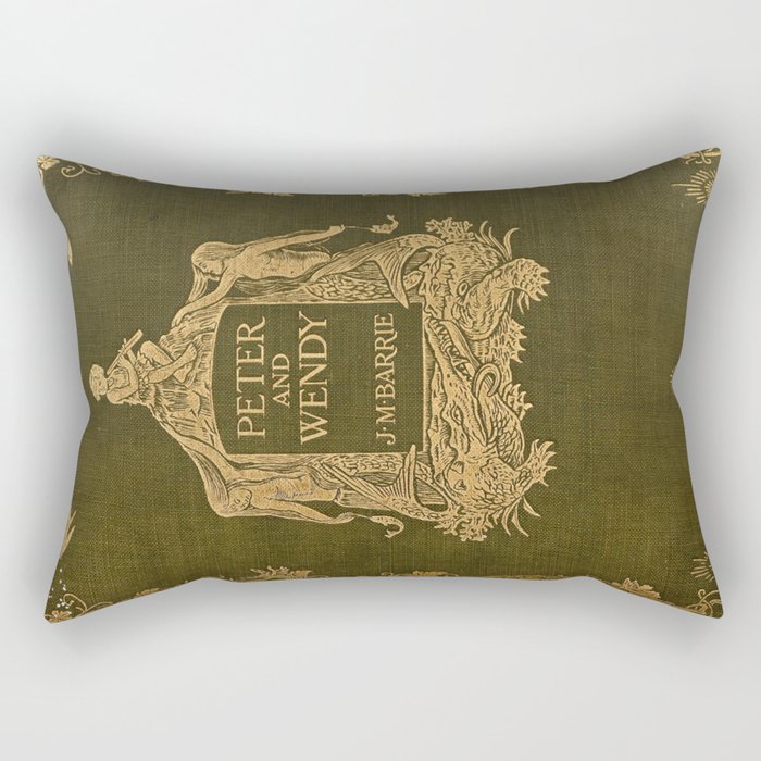 Peter and Wendy Antique Book Cover First Edition  Rectangular Pillow