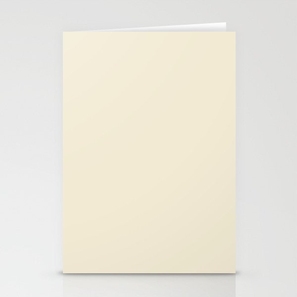 Creamy Off White Ivory Solid Color Pairs PPG Candlewick PPG1091-1 - All One Single Shade Hue Colour Stationery Cards