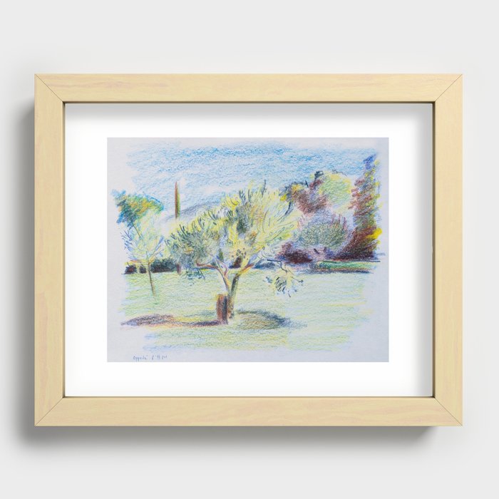 A Tree in Oppède, France. Recessed Framed Print