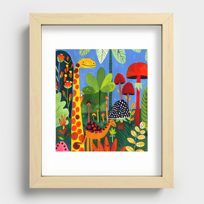 Dino Park Recessed Framed Print