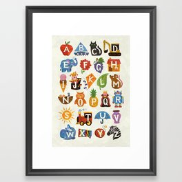 Alphabet Framed Art Print