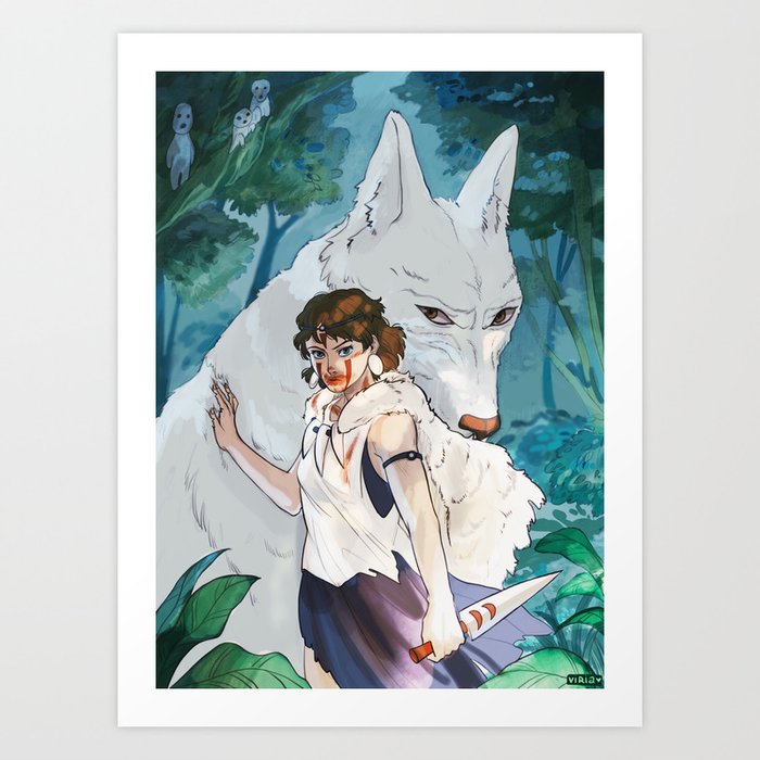 Princess Mononoke Art Print By Viria Society6