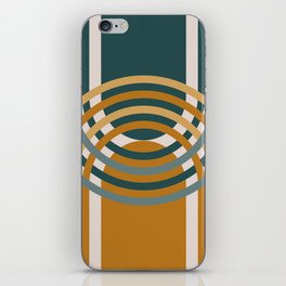 Arches Composition in Teal and Mustard Yellow iPhone Skin