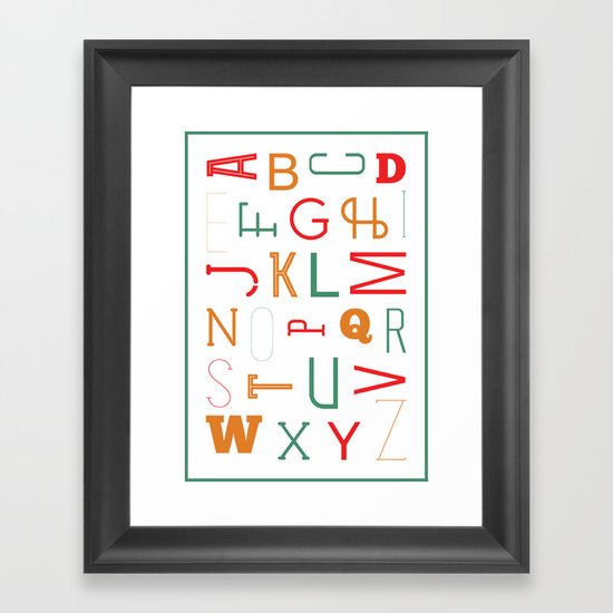 Typography Framed Art Print
