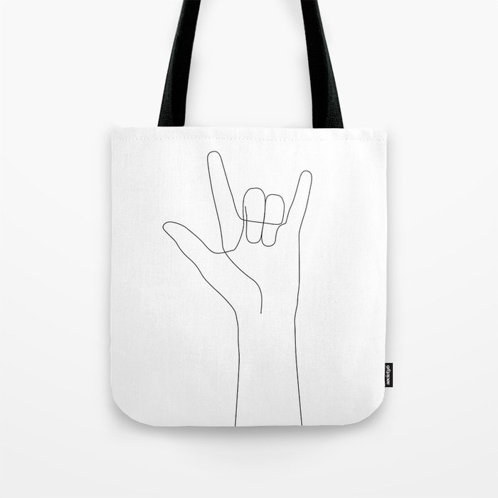 Love Hand Gesture Tote Bag