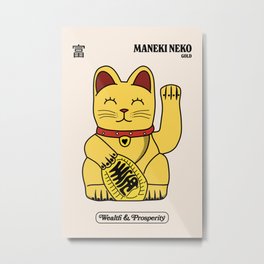 Lucky cat - Maneki Neko Metal Print