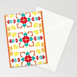 Orange 2, Framed Talavera Flower Stationery Card