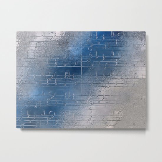 Silver music Metal Print