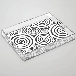 abstract swirls repetitive patterns Acrylic Tray