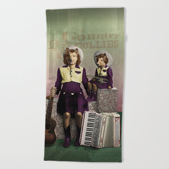 The Country Collies Beach Towel
