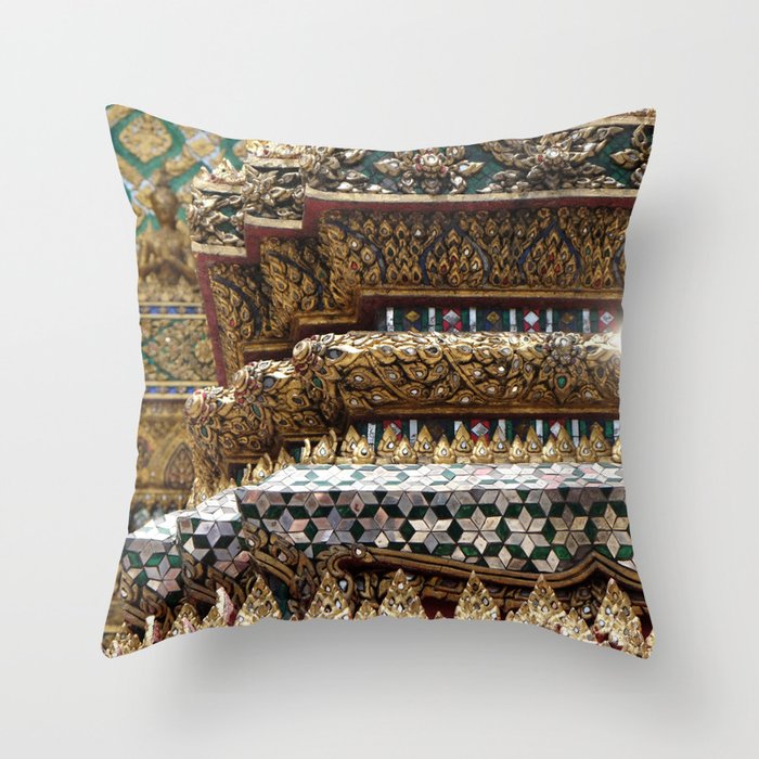 Gold and mirrors Throw Pillow