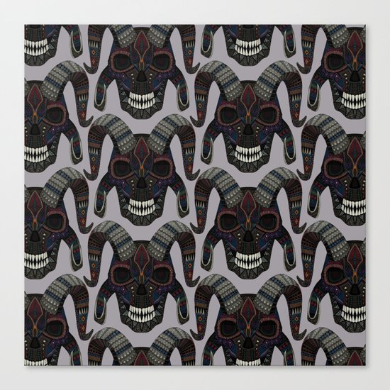 demon skull heather Canvas Print