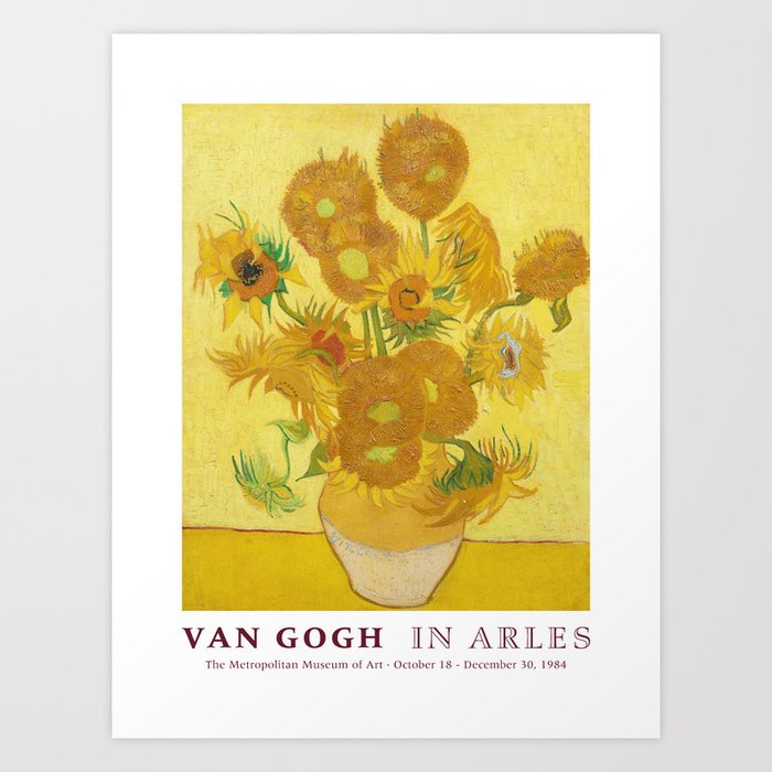 Vincent Van Gogh Sunflowers Art Exhibition Print Art Print